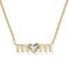 Ari Heart Mom Pendant Necklace