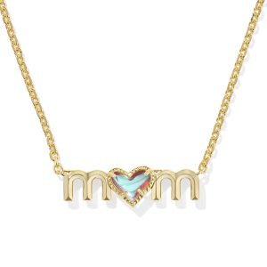 Ari Heart Mom Pendant Necklace