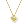 Ari Puffy Heart Locket Short Pendant Necklace