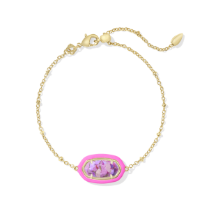Elaina Enamel Frame Delicate Chain Bracelet