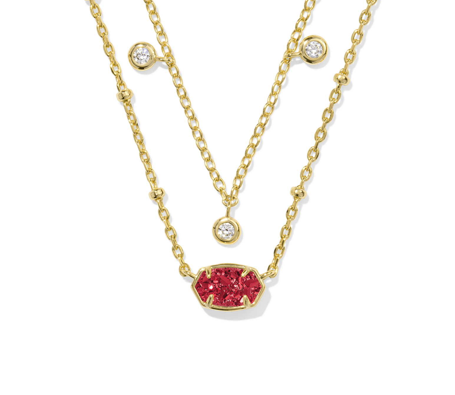 Emilie Crystal Multi Strand Necklace