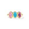 Emilie Triple Stone Band Ring