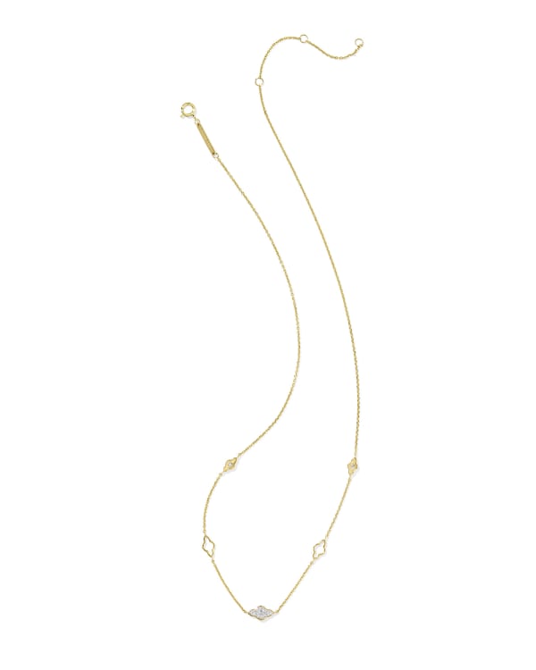Abbie 14k Yellow Gold Pave Strand Necklace - alternate view