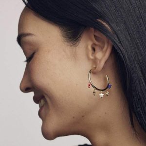 Camila Gold Hoop Earrings - view 2