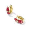 Courtney Gold Enamel Huggie Earrings