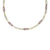Courtney Gold Enamel Link and Chain Necklace