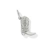 Cowboy Boot Accent Charm in Sterling Silver