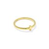 Cross Inline Band Ring in 18k Gold Vermeil