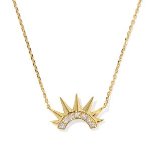 Crown 18k Yellow Gold Vermeil Short Pendant