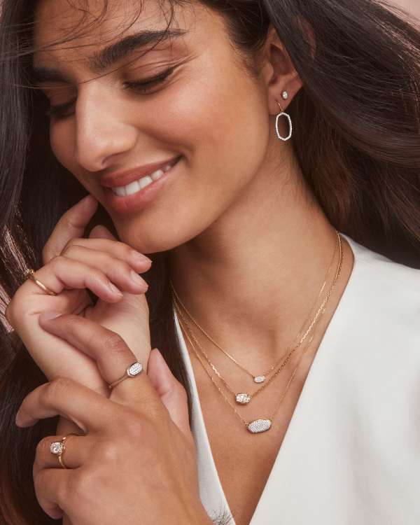 2 ct Lab Grown White Diamond Custom Elisa Pendant Necklace in 14k Yellow Gold - alternate view