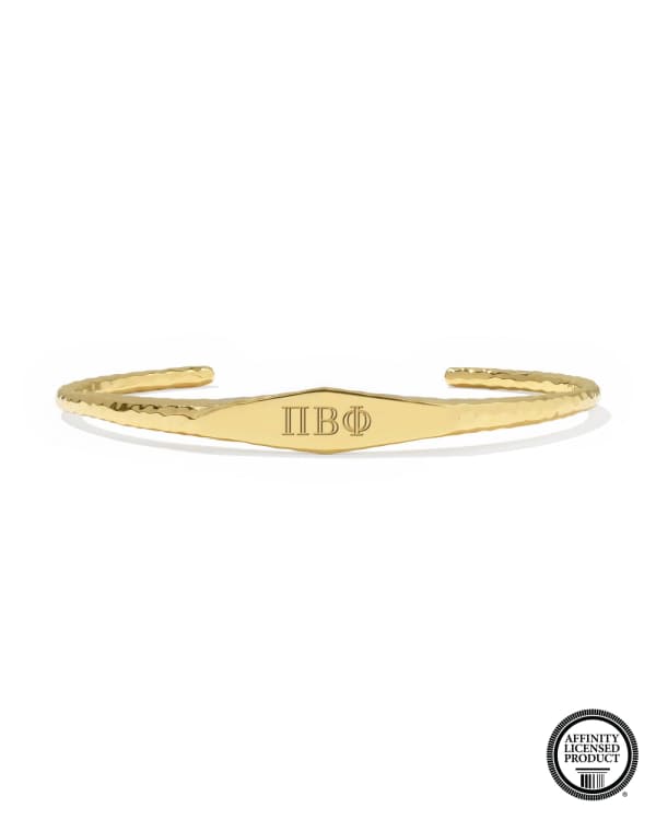 Pi Beta Phi 18k Yellow Gold Vermeil Davie Cuff Bracelet