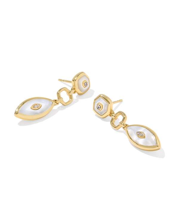 Davie 18k Gold Vermeil Stone Drop Earrings