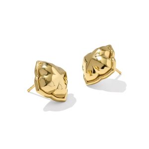 Dira 18k Gold Vermeil Metal Stud Earrings