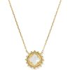 Dira Sun 18k Gold Vermeil Stone Short Pendant Necklace