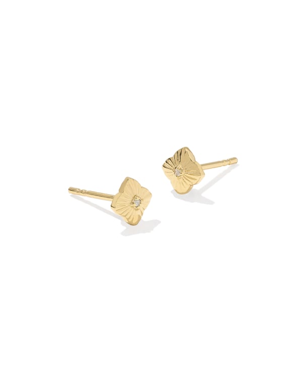 Dira 18k Gold Vermeil Topaz Stud Earrings