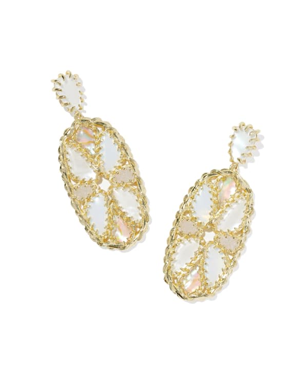 Dolly Parton x Kendra Scott Patchwork Gold Statement Earrings