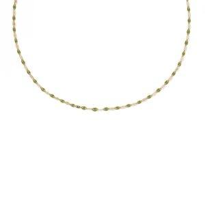 Enamel Mirror 18k Gold Vermeil Chain Necklace