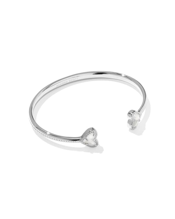 Framed Ari Heart Silver Cuff Bracelet