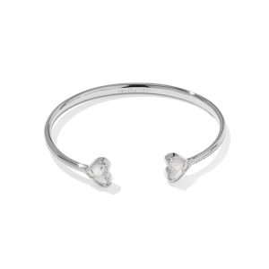 Framed Ari Heart Silver Cuff Bracelet - view 2