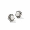 Gabriella Vintage Silver Pearl Stud Earrings