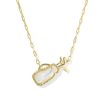 Golf Gold Short Pendant Necklace