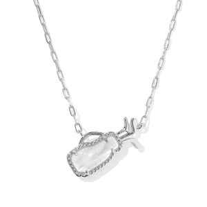 Golf Silver Short Pendant Necklace