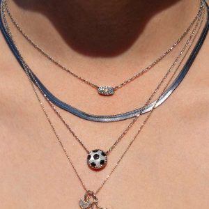 Grayson Silver Pendant Necklace in White CZ - alternate view