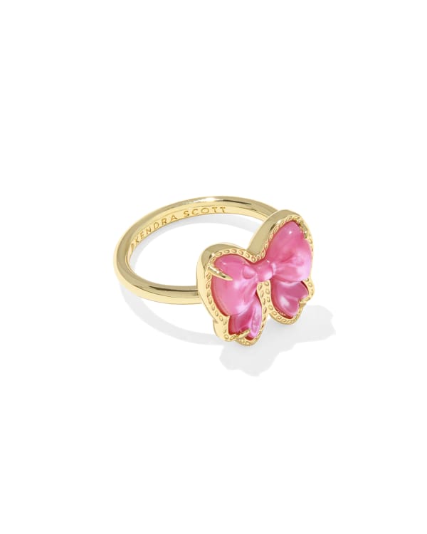 Haley Bow Gold Band Ring