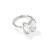 Haley Bow Silver Band Ring