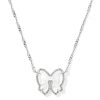 Haley Bow Silver Short Pendant Necklace