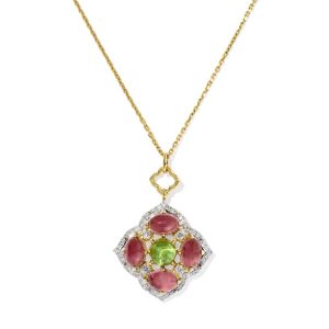 0.24 ct Heirloom Dira 14k Yellow Gold Short Pendant Necklace