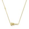 Inline Guitar Pendant Necklace in 18k Gold Vermeil