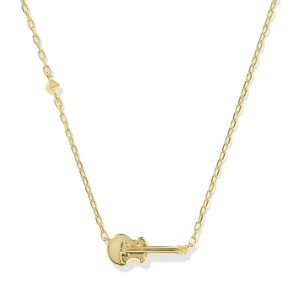Inline Guitar Pendant Necklace in 18k Gold Vermeil