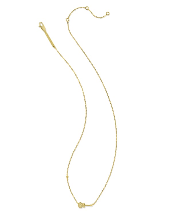 Inline Guitar Pendant Necklace in 18k Gold Vermeil - alternate view