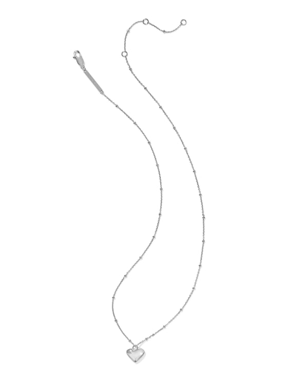 Jasmine Heart Pendant Necklace in Sterling Silver - alternate view