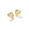 Jasmine Heart Stud Earrings in 18k Gold Vermeil
