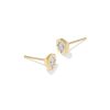 0.32 ct Lab Grown Diamond Davie Star Stud Earrings in 18k Yellow Gold Vermeil