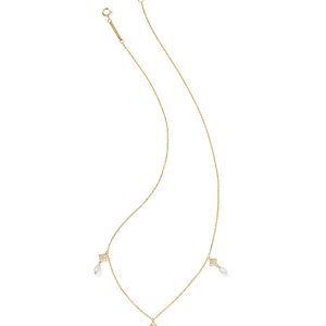 0.21 ct Lab Grown Diamond Dira 14k Yellow Gold Pearl Strand Necklace - view 2
