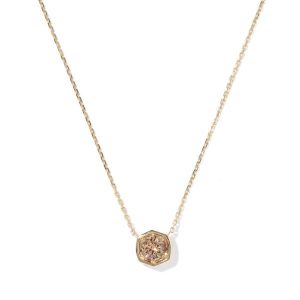 0.36 ct Lab Grown Gemstone Short 14k Yellow Gold Pendant