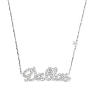 0.67 ct Lab Grown Diamond Dallas 14k White Gold Pendant Necklace