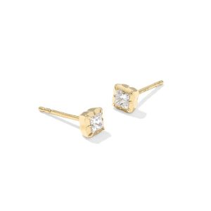 0.27 ct Lab Grown White Diamond Dira 14k Yellow Gold Studs