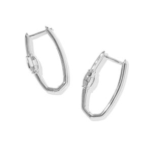 Large Bristol Sterling Silver Hoop Earrings - view 2