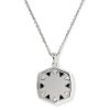Large Metal Davie Sterling Silver Locket Necklace
