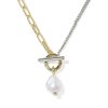 Leighton Convertible Mixed Metal Pearl Chain Necklace
