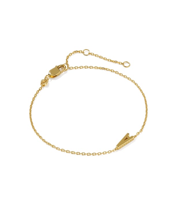 Letter A 18k Gold Vermeil Initial Bracelet