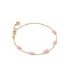 Lillia Butterfly Gold Enamel Delicate Chain Bracelet