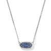 Lisa 14k White Gold Pendant Necklace in Blue Sapphire