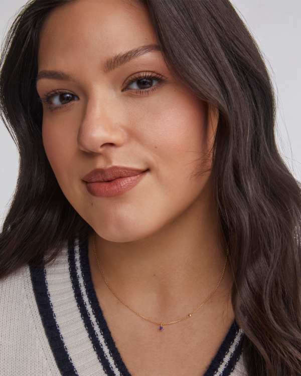 Maisie 18k Gold Vermeil September Pendant Necklace - view 2