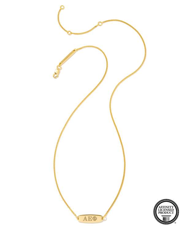 Alpha Epsilon Phi Pendant Necklace in 18k Gold Vermeil - alternate view