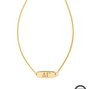 Delta Gamma Pendant Necklace in 18k Gold Vermeil